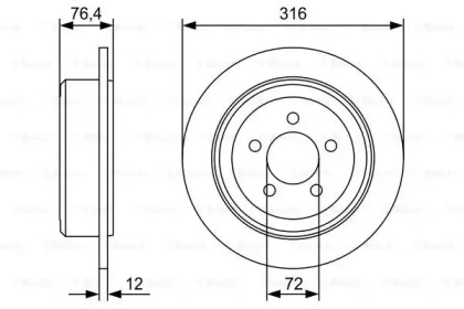 Тормозной диск BOSCH 0 986 479 W22