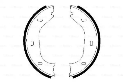 Комплект тормозных колодок, стояночная тормозная система BOSCH 0 986 487 202