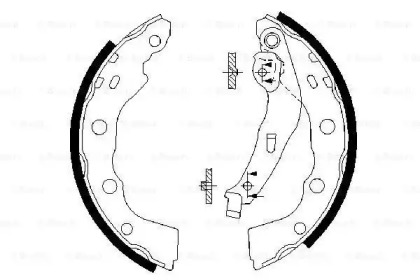 Комлект тормозных накладок BOSCH 0 986 487 577