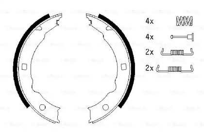 Комлект тормозных накладок BOSCH 0 986 487 579