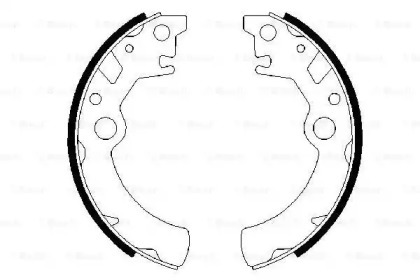 Комлект тормозных накладок BOSCH 0 986 487 593