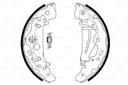 Комлект тормозных накладок BOSCH 0 986 487 709