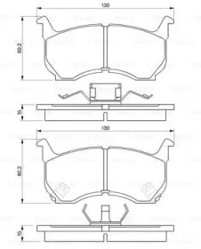 Комплект тормозных колодок, дисковый тормоз BOSCH 0 986 490 410