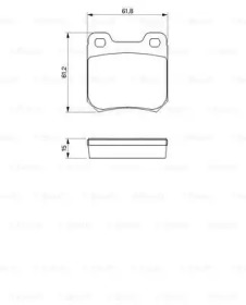 Комплект тормозных колодок BOSCH 0 986 490 510