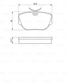 Комплект тормозных колодок, дисковый тормоз BOSCH 0 986 490 680