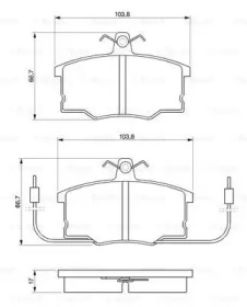 Комплект тормозных колодок, дисковый тормоз BOSCH 0 986 490 930