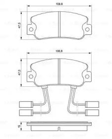 Комплект тормозных колодок, дисковый тормоз BOSCH 0 986 491 330