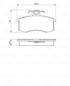 Комплект тормозных колодок BOSCH 0 986 491 700