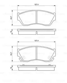 Комплект тормозных колодок BOSCH 0 986 493 340