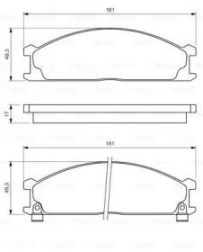 Комплект тормозных колодок BOSCH 0 986 493 480