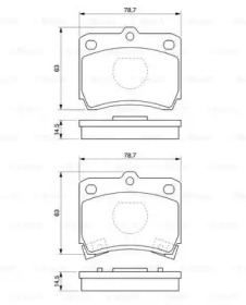 Комплект тормозных колодок BOSCH 0 986 493 550