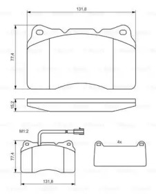 Комплект тормозных колодок BOSCH 0 986 494 069