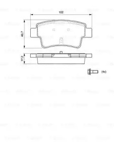 Комплект тормозных колодок BOSCH 0 986 494 072