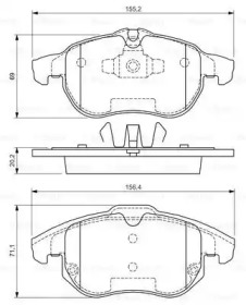 Комплект тормозных колодок BOSCH 0 986 494 073