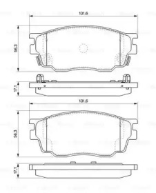 Комплект тормозных колодок BOSCH 0 986 494 078