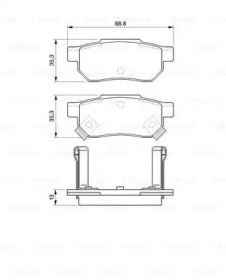 Комплект тормозных колодок BOSCH 0 986 494 128