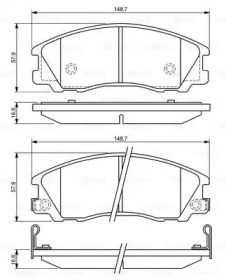 Комплект тормозных колодок BOSCH 0 986 494 138