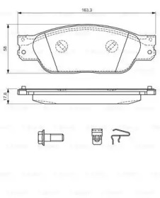 Комплект тормозных колодок BOSCH 0 986 494 141