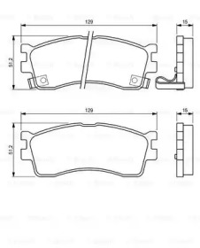 Комплект тормозных колодок BOSCH 0 986 494 144