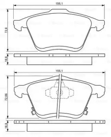 Комплект тормозных колодок BOSCH 0 986 494 149