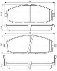 Комплект тормозных колодок BOSCH 0 986 494 150