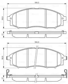 Комплект тормозных колодок BOSCH 0 986 494 152