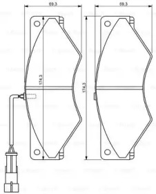 Комплект тормозных колодок BOSCH 0 986 494 193