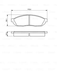 Комплект тормозных колодок BOSCH 0 986 494 208