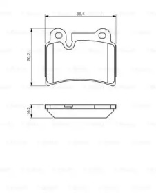 Комплект тормозных колодок BOSCH 0 986 494 210