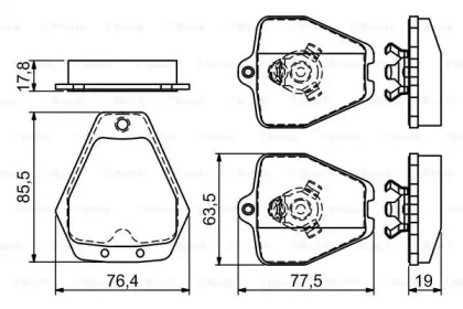 Комплект тормозных колодок BOSCH 0 986 494 215