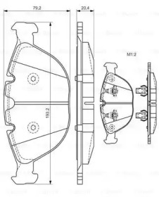 Комплект тормозных колодок BOSCH 0 986 494 217