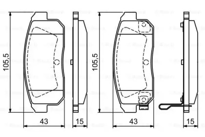 Комплект тормозных колодок BOSCH 0 986 494 223