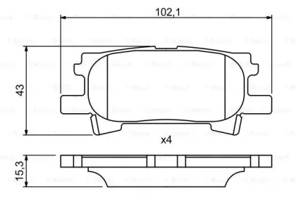 Комплект тормозных колодок BOSCH 0 986 494 224