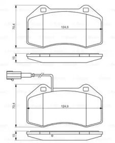 Комплект тормозных колодок BOSCH 0 986 494 228