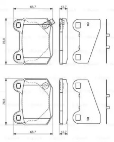 Комплект тормозных колодок BOSCH 0 986 494 229