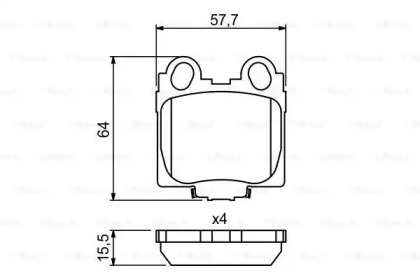 Комплект тормозных колодок BOSCH 0 986 494 231