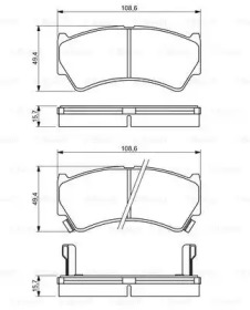 Комплект тормозных колодок BOSCH 0 986 494 234