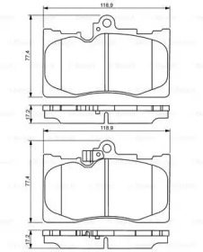 Комплект тормозных колодок BOSCH 0 986 494 252