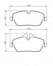 Комплект тормозных колодок BOSCH 0 986 494 264