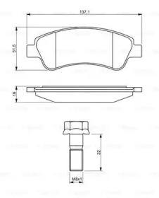 Комплект тормозных колодок BOSCH 0 986 494 270