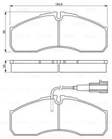 Комплект тормозных колодок BOSCH 0 986 494 278