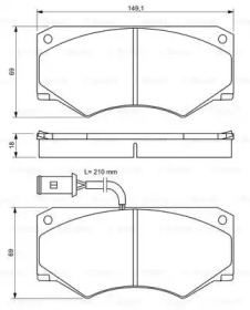 Комплект тормозных колодок BOSCH 0 986 494 301