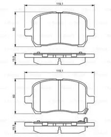 Комплект тормозных колодок BOSCH 0 986 494 306