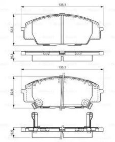 Комплект тормозных колодок BOSCH 0 986 494 311