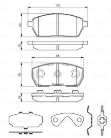 Комплект тормозных колодок BOSCH 0 986 494 312