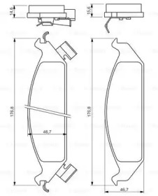 Комплект тормозных колодок BOSCH 0 986 494 313