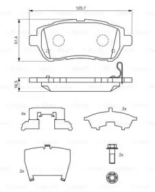 Комплект тормозных колодок BOSCH 0 986 494 320