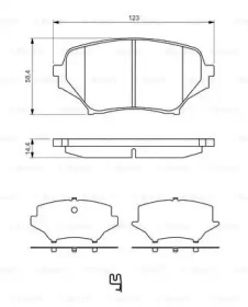 Комплект тормозных колодок BOSCH 0 986 494 322