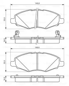 Комплект тормозных колодок BOSCH 0 986 494 326