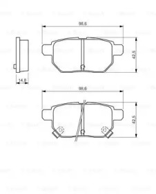 Комплект тормозных колодок BOSCH 0 986 494 328